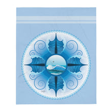 Load image into Gallery viewer, Blue Wave Mandala - Throw Blanket