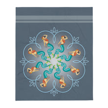 Load image into Gallery viewer, Cowgirl Mermaid Mandala - Throw Blanket