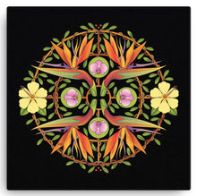 Load image into Gallery viewer, Tropical Flower Mandala by David K.Griffin - Canvas Print - dkgriffinart