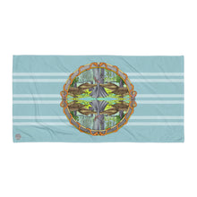Load image into Gallery viewer, Swamp 'Gator Mandala by David K. Griffin - Beach Towel - dkgriffinart