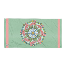 Load image into Gallery viewer, Pink Flamingo Mandala by David K. Griffin - Beach Towel - dkgriffinart
