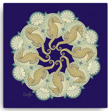 Load image into Gallery viewer, Seahorse Mandala by David K.Griffin - Canvas Print - dkgriffinart