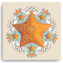 Load image into Gallery viewer, Starfish Mandala by David K.Griffin - Canvas Print - dkgriffinart
