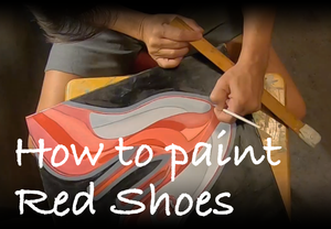 How to paint red high heel shoes