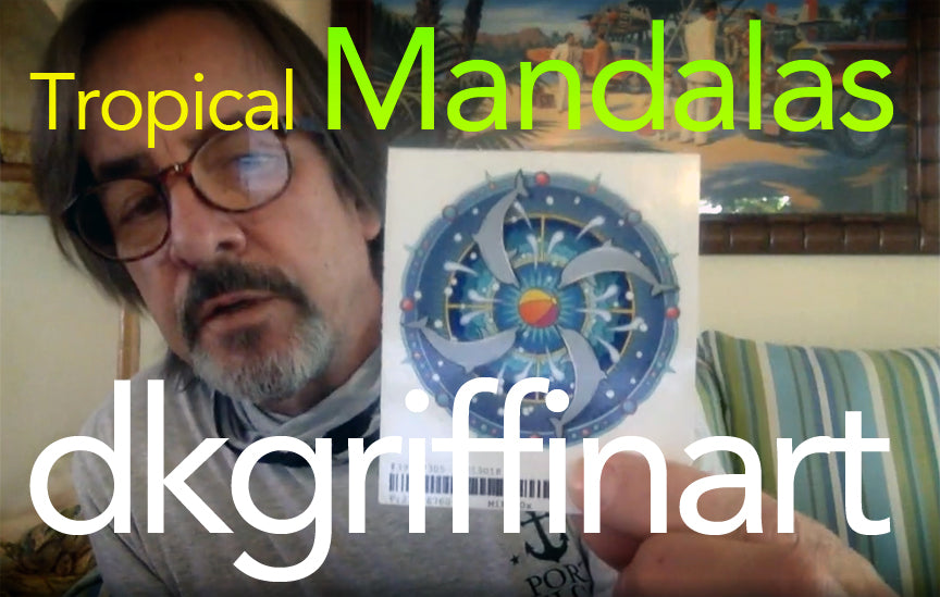David K. Griffin shows off his new Tropical Mandala and Flying Faucet Merch.
