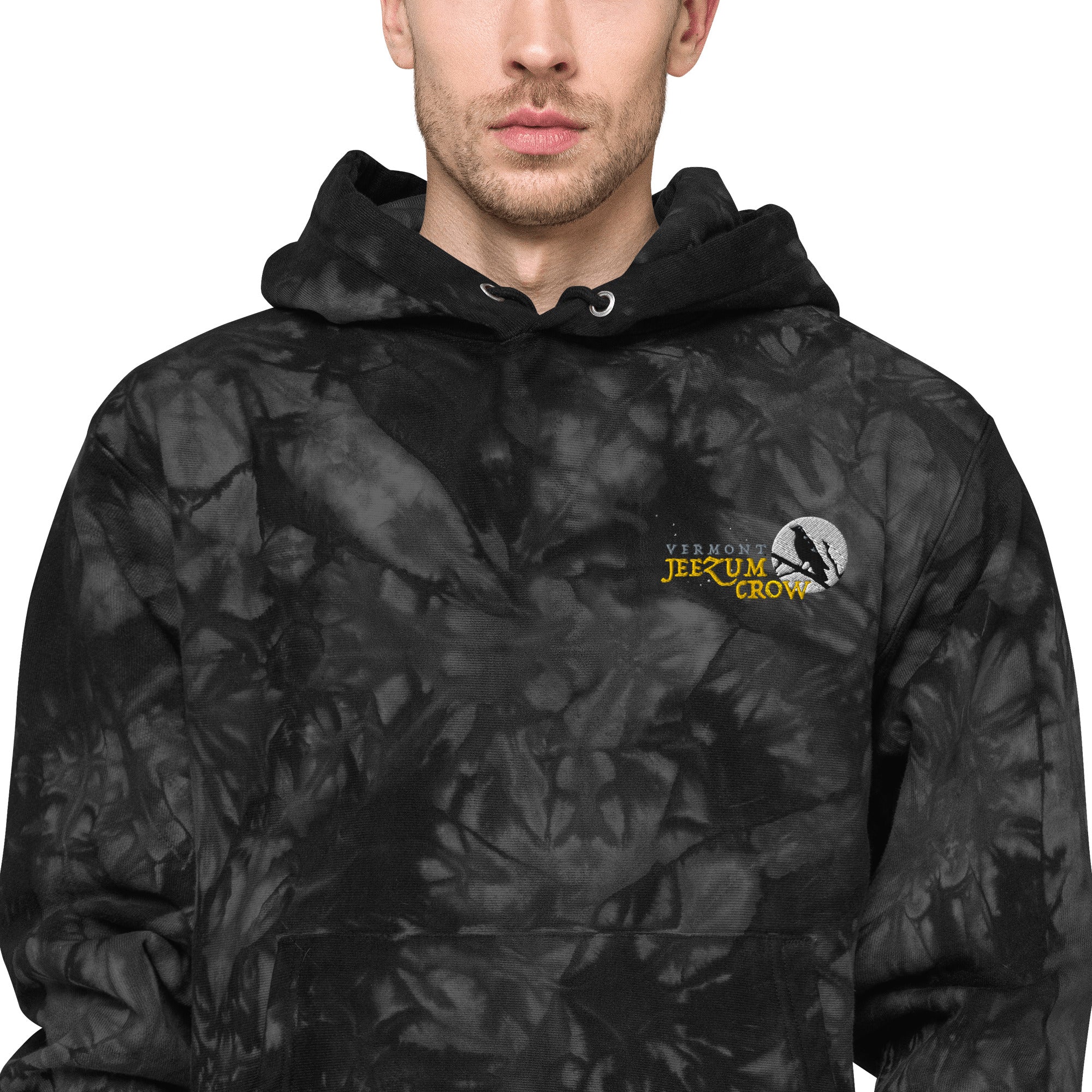 Jeezum Crow - Men's Champion tie-dye hoodie – dkgriffinart