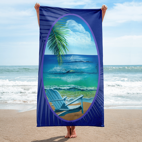 Beach Chillin' Beach Towel by David K. Griffin - dkgriffinart