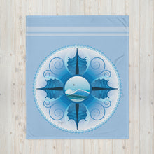 Load image into Gallery viewer, Blue Wave Mandala - Throw Blanket