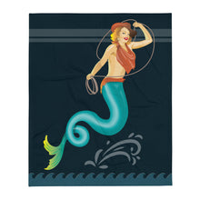 Load image into Gallery viewer, Cowgirl Mermaid- Throw Blanket
