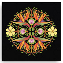 Load image into Gallery viewer, Tropical Flower Mandala by David K.Griffin - Canvas Print - dkgriffinart