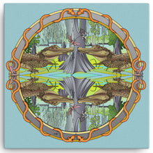 Load image into Gallery viewer, Swamp &#39;Gator Mandala by David K.Griffin - Canvas Print - dkgriffinart