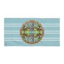 Load image into Gallery viewer, Swamp &#39;Gator Mandala by David K. Griffin - Beach Towel - dkgriffinart