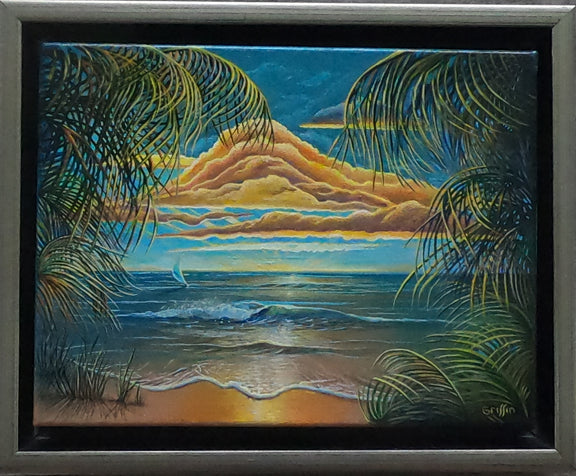 Golden Cloud Beach - Original Painting - dkgriffinart
