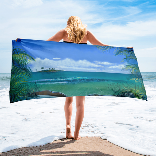Island Dreams - Beach Towel - dkgriffinart