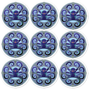 Octo Octopus by David K. Griffin - Stickers (9 Value- Pack) - dkgriffinart