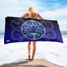 Load image into Gallery viewer, &quot;Octo&quot; Octopus Mandala by David K. Griffin - Beach Towel - dkgriffinart