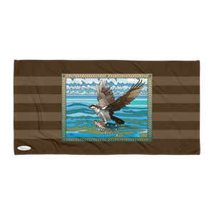 Osprey Fishing by David K. Griffin - Beach Towel - dkgriffinart