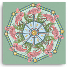 Load image into Gallery viewer, Pink Flamingo Mandala by David K.Griffin - Canvas Print - dkgriffinart