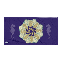 Load image into Gallery viewer, Seahorse Mandala by David K. Griffin - Beach Towel - dkgriffinart