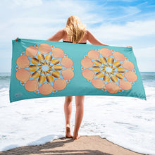 Load image into Gallery viewer, Seashell Mandala by David K. Griffin - Beach Towel - dkgriffinart