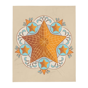 Starfish Mandala - Throw Blanket