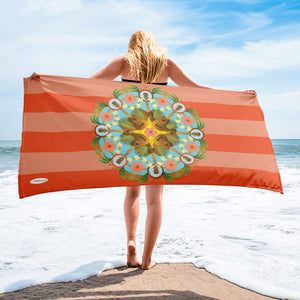 Ukulele Mandalas by David K. Griffin - Beach Towels - dkgriffinart