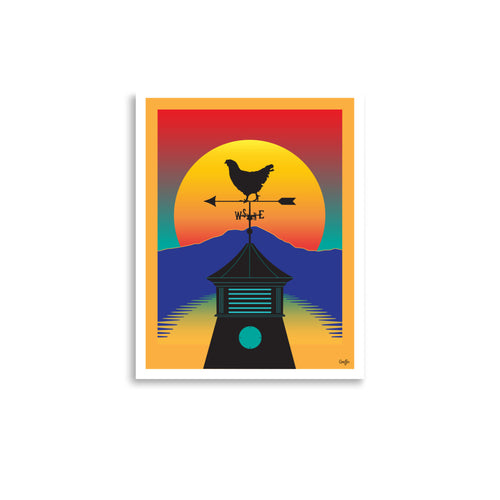 Chicken Weathervane Print
